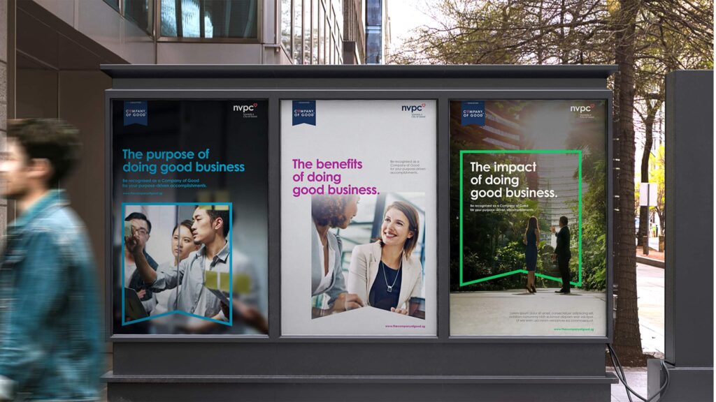 series of street advert design for NVPC's Company of Good
