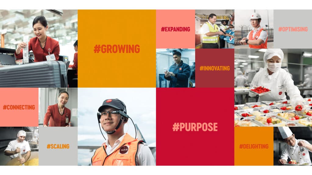 graphic design for SATS employee branding