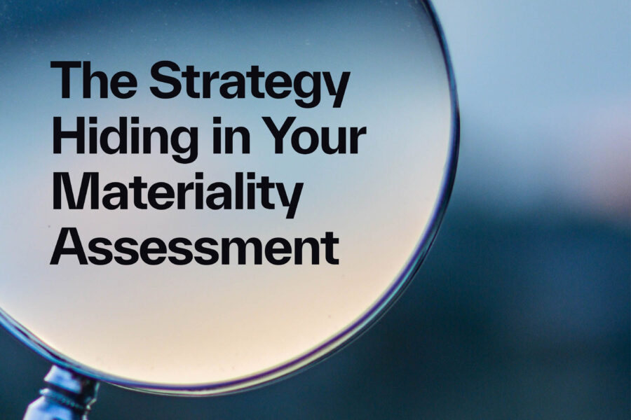 The Strategy Hiding in Your Materiality Assessment